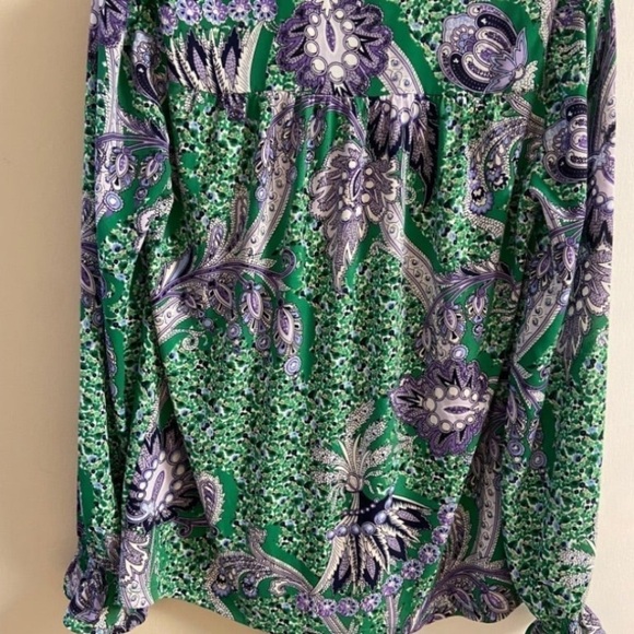 Charter club lavender fields Vibrant Paisley Blouse Small NWT - Picture 4 of 6